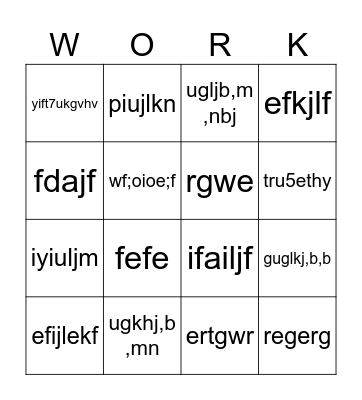 kbjh Bingo Card