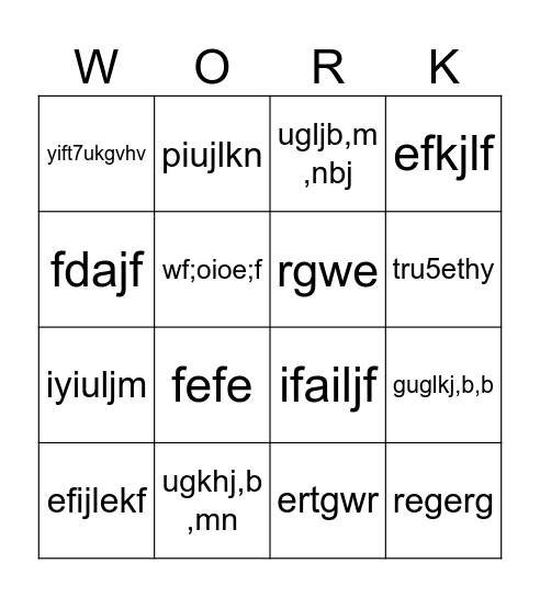kbjh Bingo Card