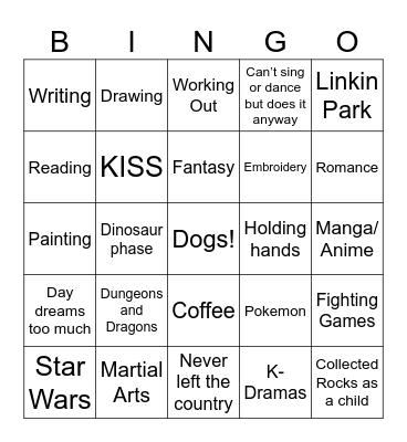 Matt Bingo Card