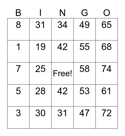 Learn more about your... Bingo Card