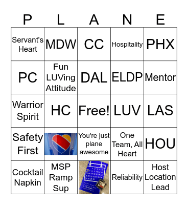 ELDP Class 4 SWA Bingo Card