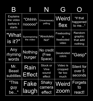 ssniper wolf Bingo Card