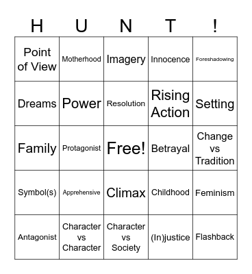 Short Film Analysis Bingo Card