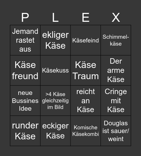 Käse Bingo Card