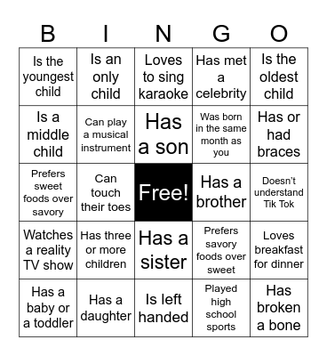 BABY SHOWER Bingo Card