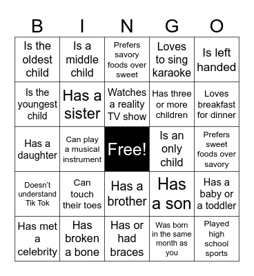 BABY SHOWER Bingo Card