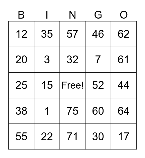 BINGO LA REINA Bingo Card