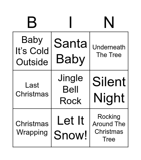 IT’S CHRISTMAS Bingo Card