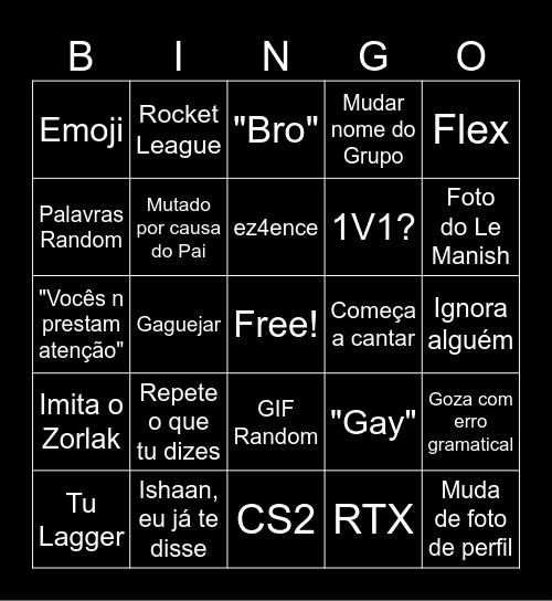 Bingaan Bingo Card