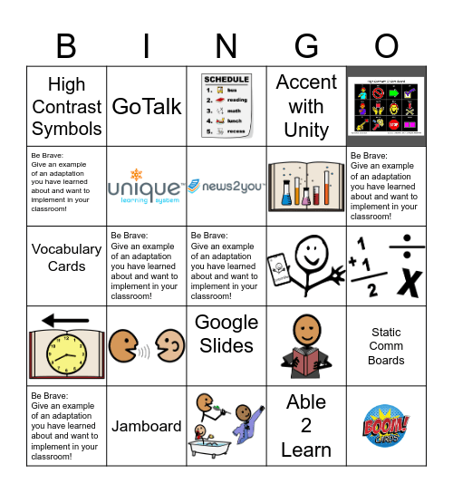 Adapt it! Bingo Card