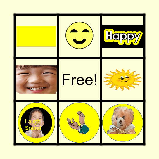 Happy Bingo 9 Spaces with Questions Bingo Card