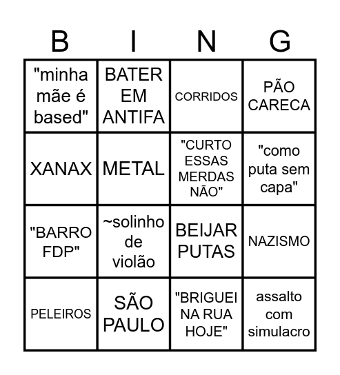 Bingo ARDITI Bingo Card