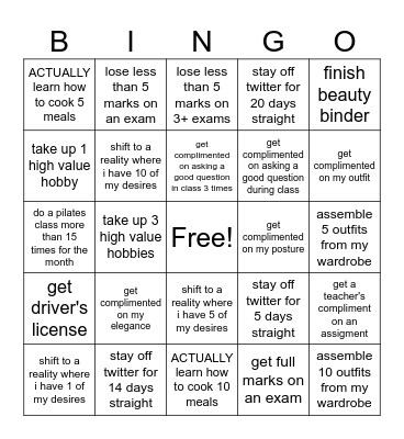 Level Up Bingo (1) Bingo Card