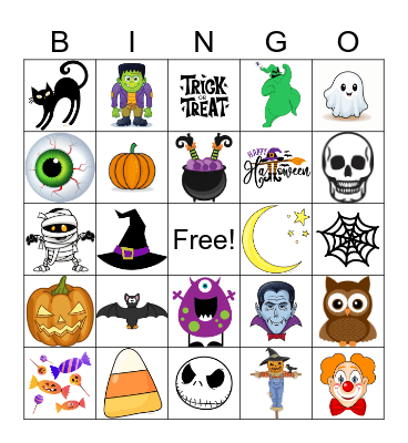Happy Halloween Bingo Card
