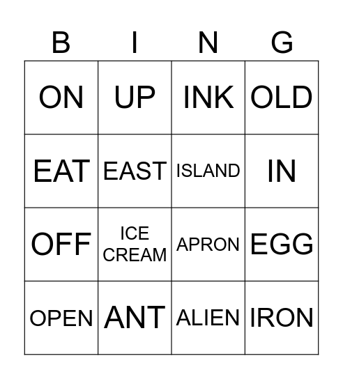 Bingo Card