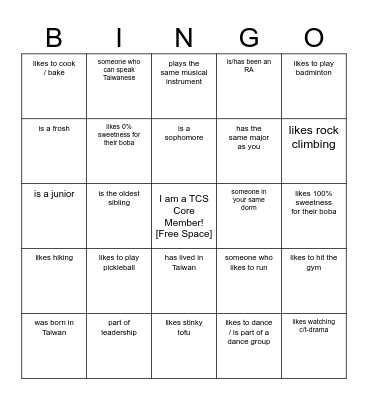 10/23 Core Meeting Bingo Card