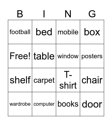 Bedroom Bingo! Bingo Card