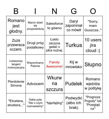 Daily Bingo Card