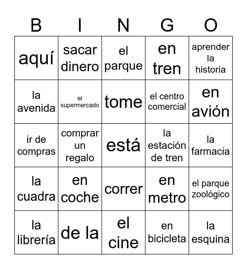 La comunidad Bingo Card