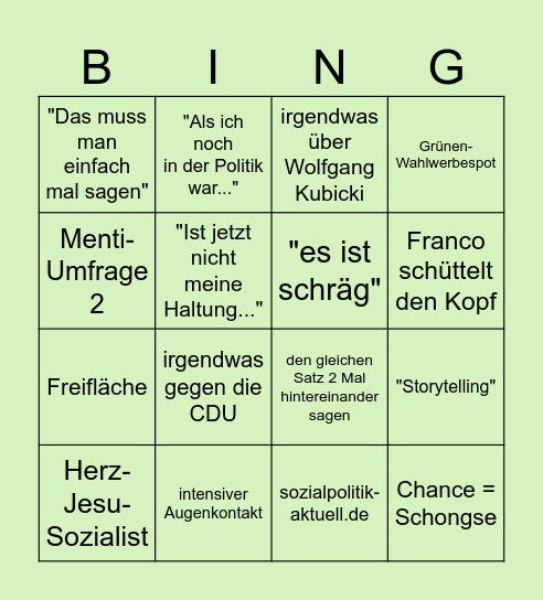 Antibingo Card