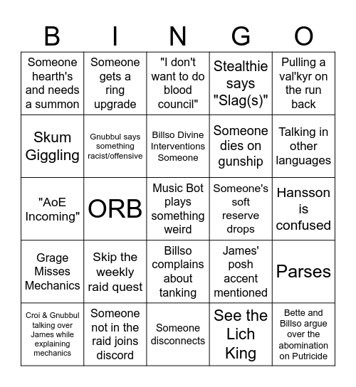 Foresters ICC 10 Bingo Card