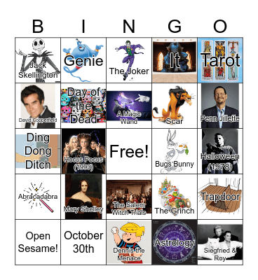 Magic & Mayhem BINGO Card