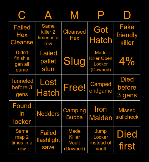 FTB Game Night Bingo Card