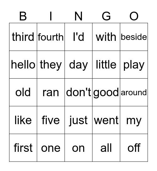 Week 30 Bingo Card