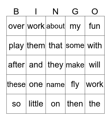 Week 30 Bingo Card