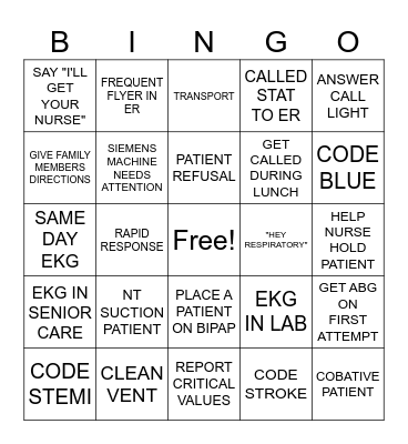 RESPIRATORY CARE WEEK 2023 Bingo Card