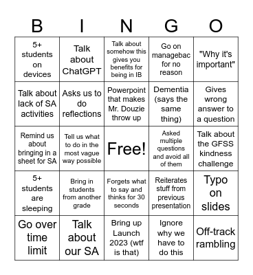 What will Ms. McLaren do? Bingo Card