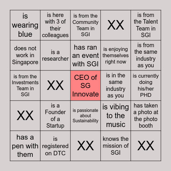 Connect with someone who... Bingo Card