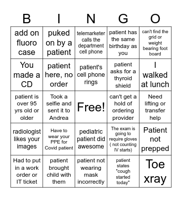 Tech Week Bingo Card
