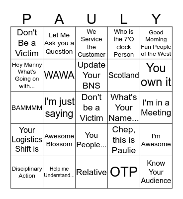 Iron Kilt Bingo Card