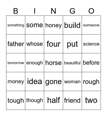 87 Bingo Card