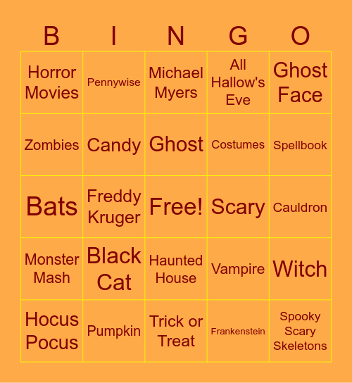 HALLOWEEN BINGO Card