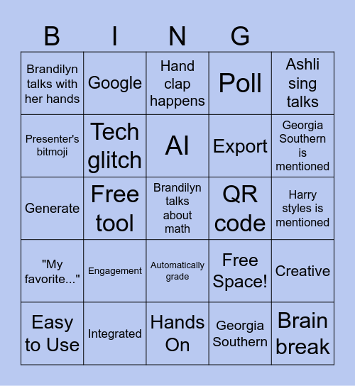 Tech Savvy Teaching Bingo Card