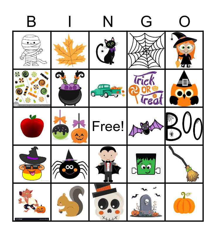 Halloween Bingo Card