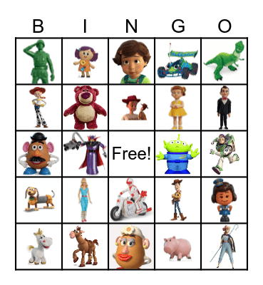 Toy Story Bingo Card