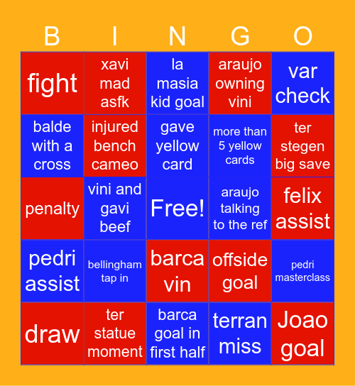 EL CLASICO Bingo Card