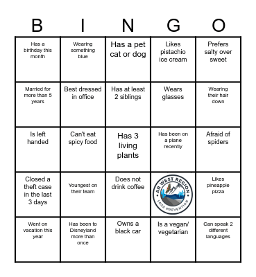 AR West LP Bingo Card