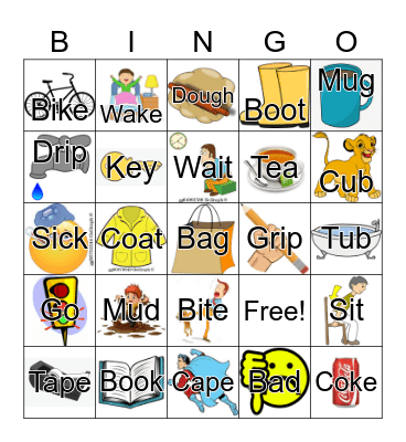 Front and Back Sounds Bingo Card