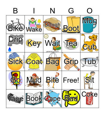 Front and Back Sounds Bingo Card