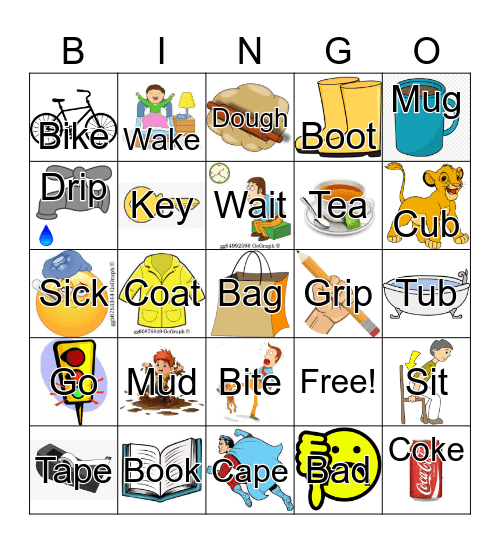 Front and Back Sounds Bingo Card