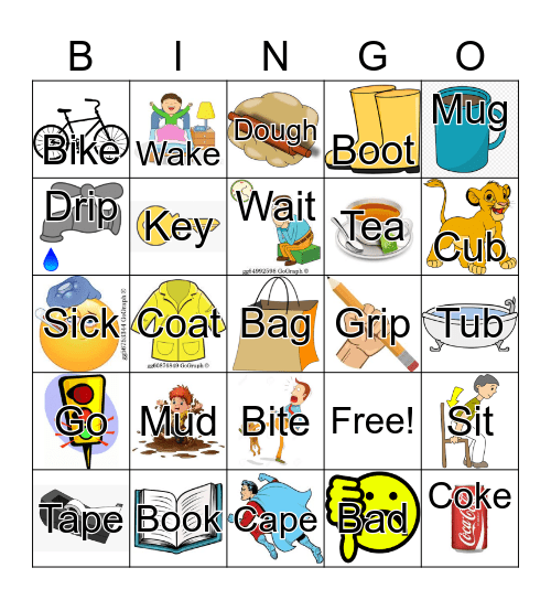 Front and Back Sounds Bingo Card