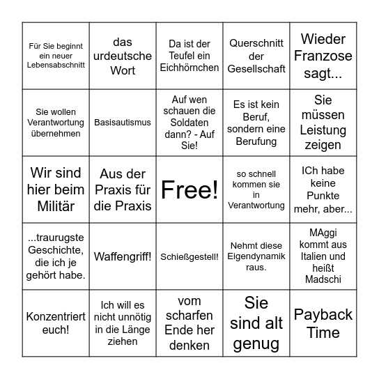 Bullshit Bingo Card