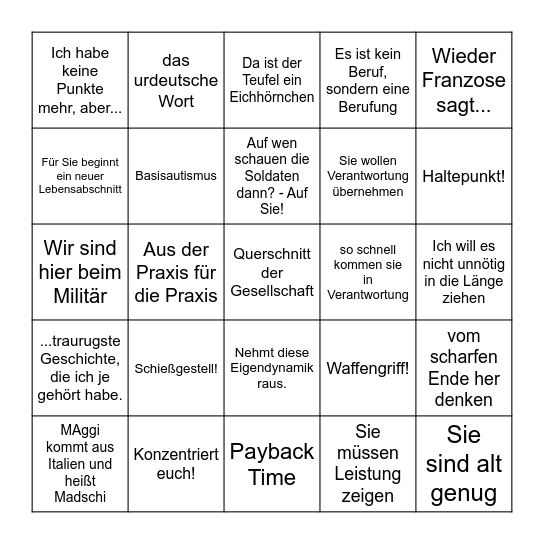 Bullshit Bingo Card