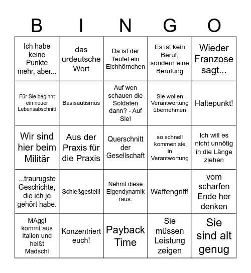 Bullshit Bingo Card