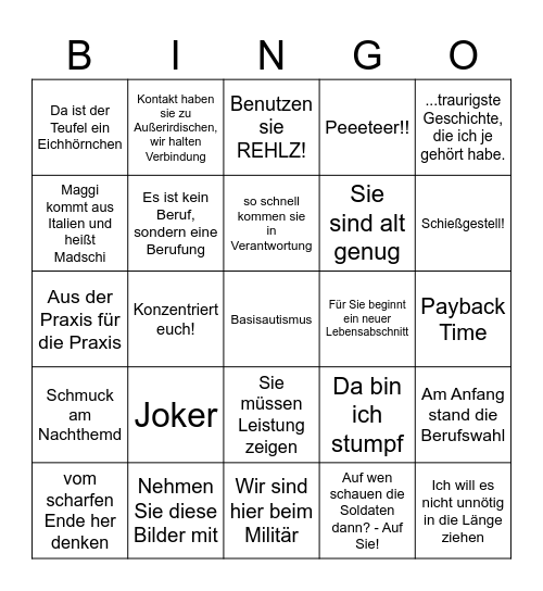 Bullshit Bingo Card