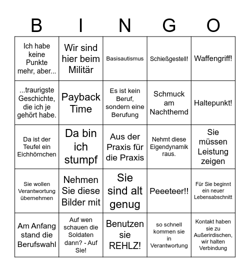 Bullshit Bingo Card